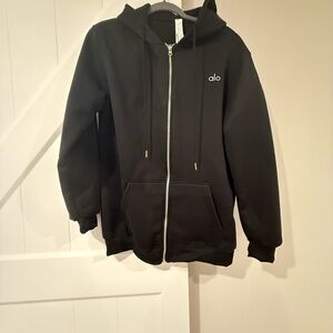 Black Zip-Up Hoodie